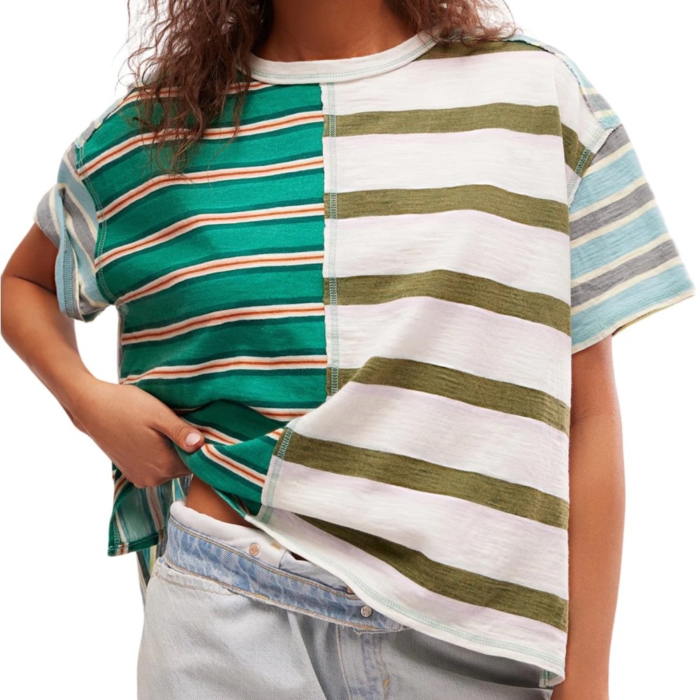 We The Free Multicolor Striped Tee